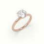 Round Solitaire Engagement Ring — Rose Gold