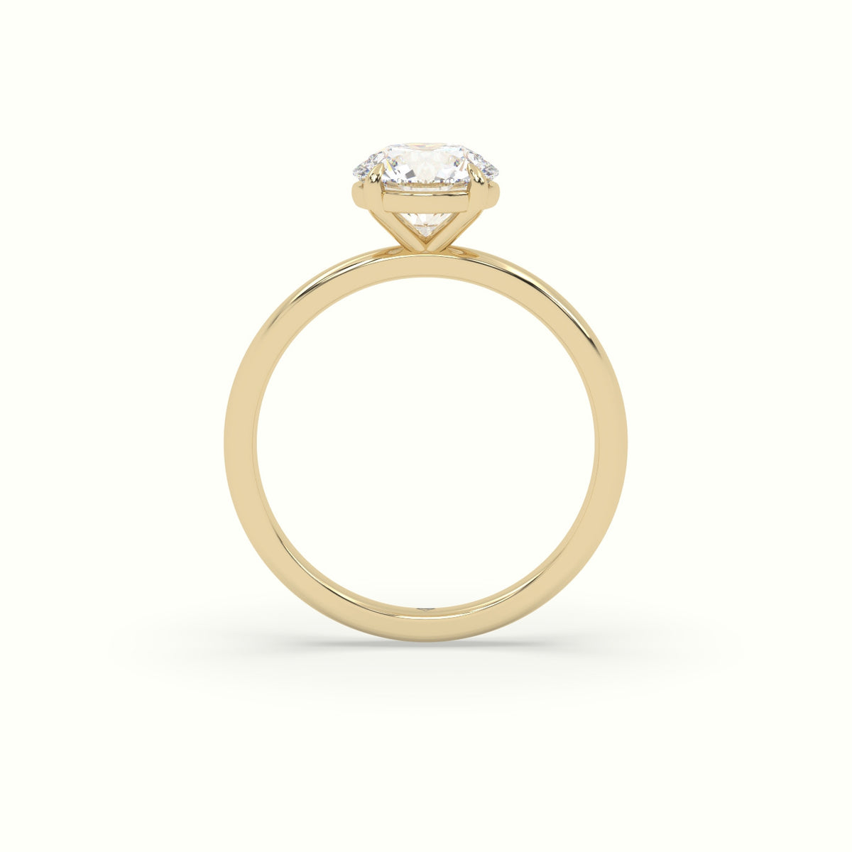 Round Solitaire Engagement Ring — Yellow Gold