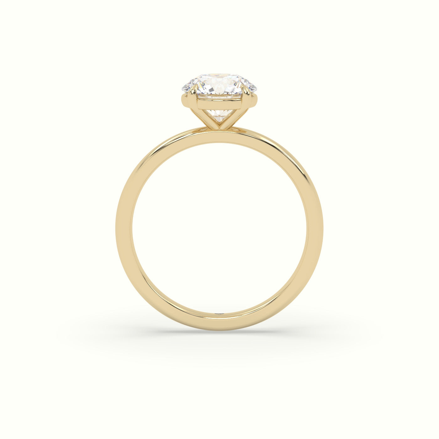 Round Solitaire Engagement Ring — Yellow Gold