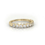 Round Cut Shared Prongs Set Half Eternity Band — Yellow Gold
