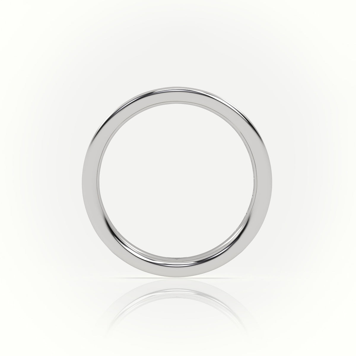 Round Cut Channel Set Eternity Band — White Gold
