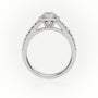 Round-Cut Diamond Halo Scallop Setting Engagement Ring — White Gold