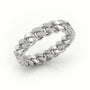 Cuban Plain Ring 5Mm — White Gold