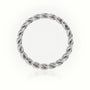 Cuban Plain Ring 5Mm — White Gold