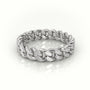 Cuban Plain Ring 5Mm — White Gold