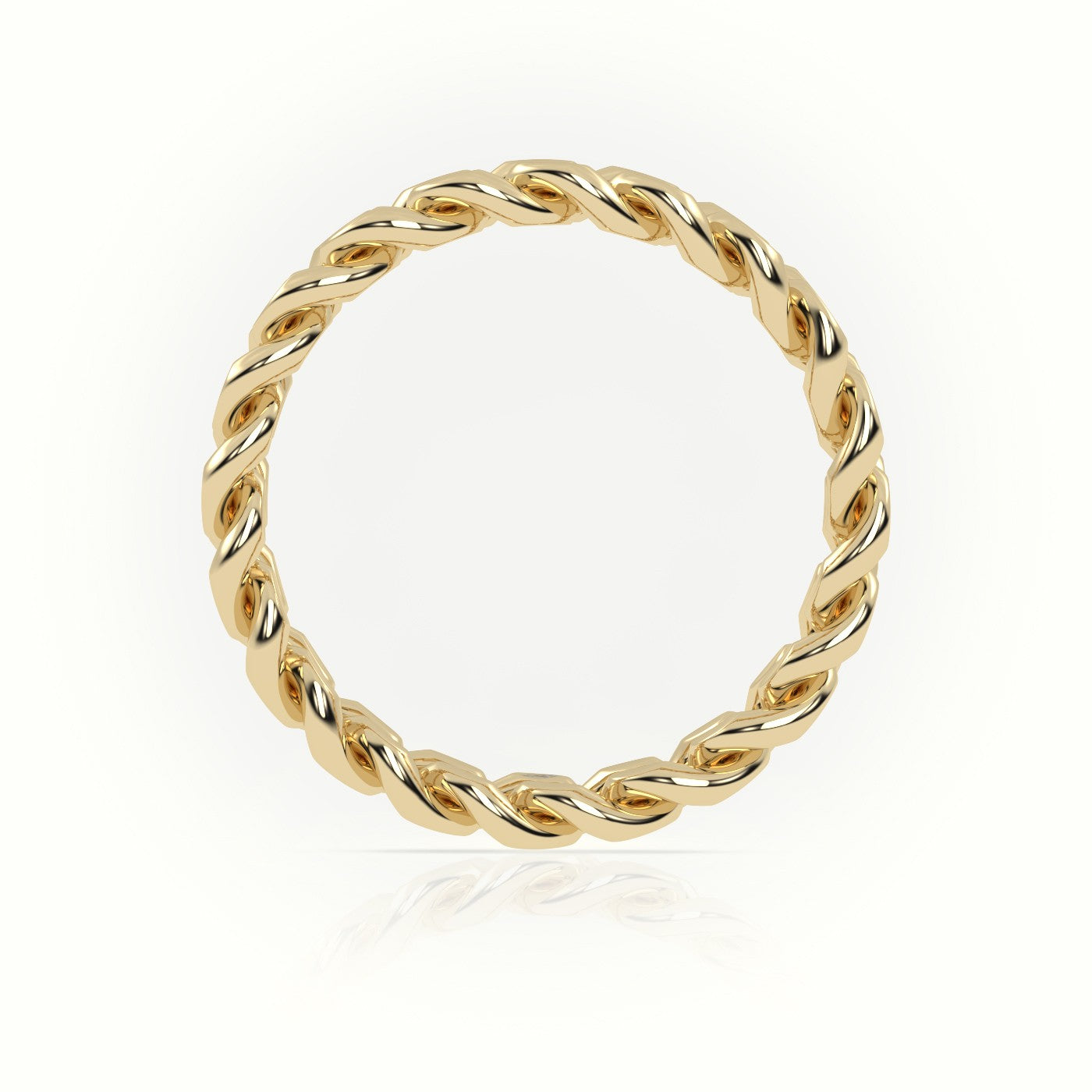Cuban Plain Ring 5Mm — Yellow Gold