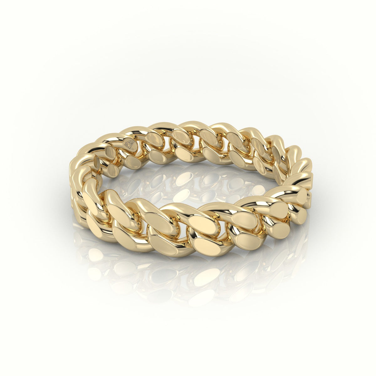 Cuban Plain Ring 5Mm — Yellow Gold
