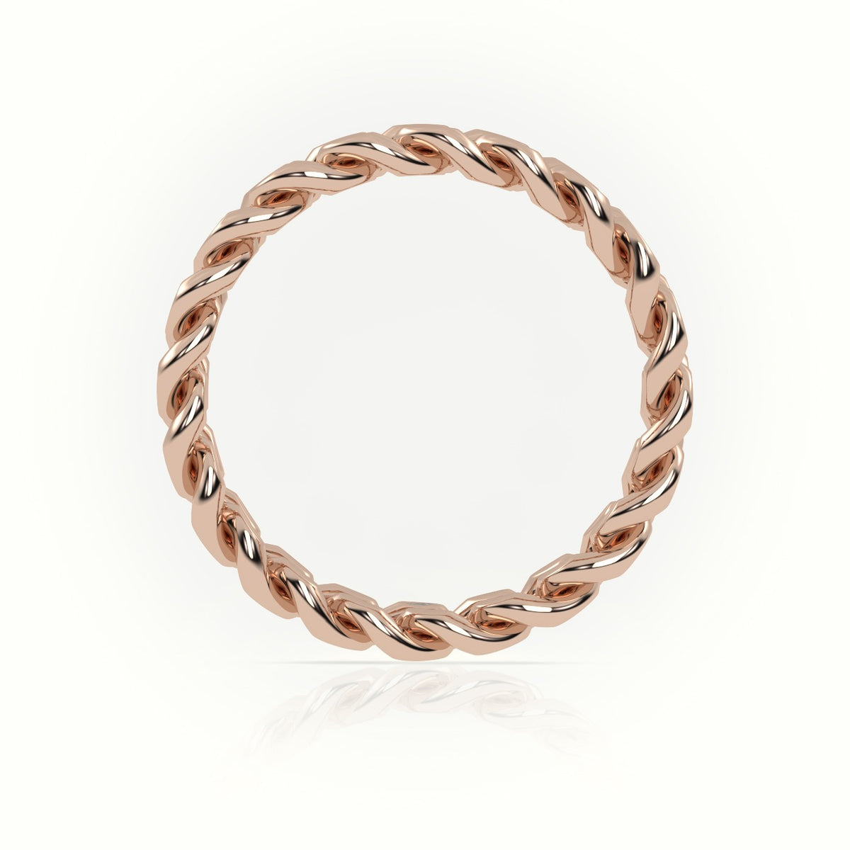 Cuban Plain Ring 5Mm — Rose Gold