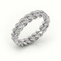 Cuban Diamonds Ring 5Mm — White Gold