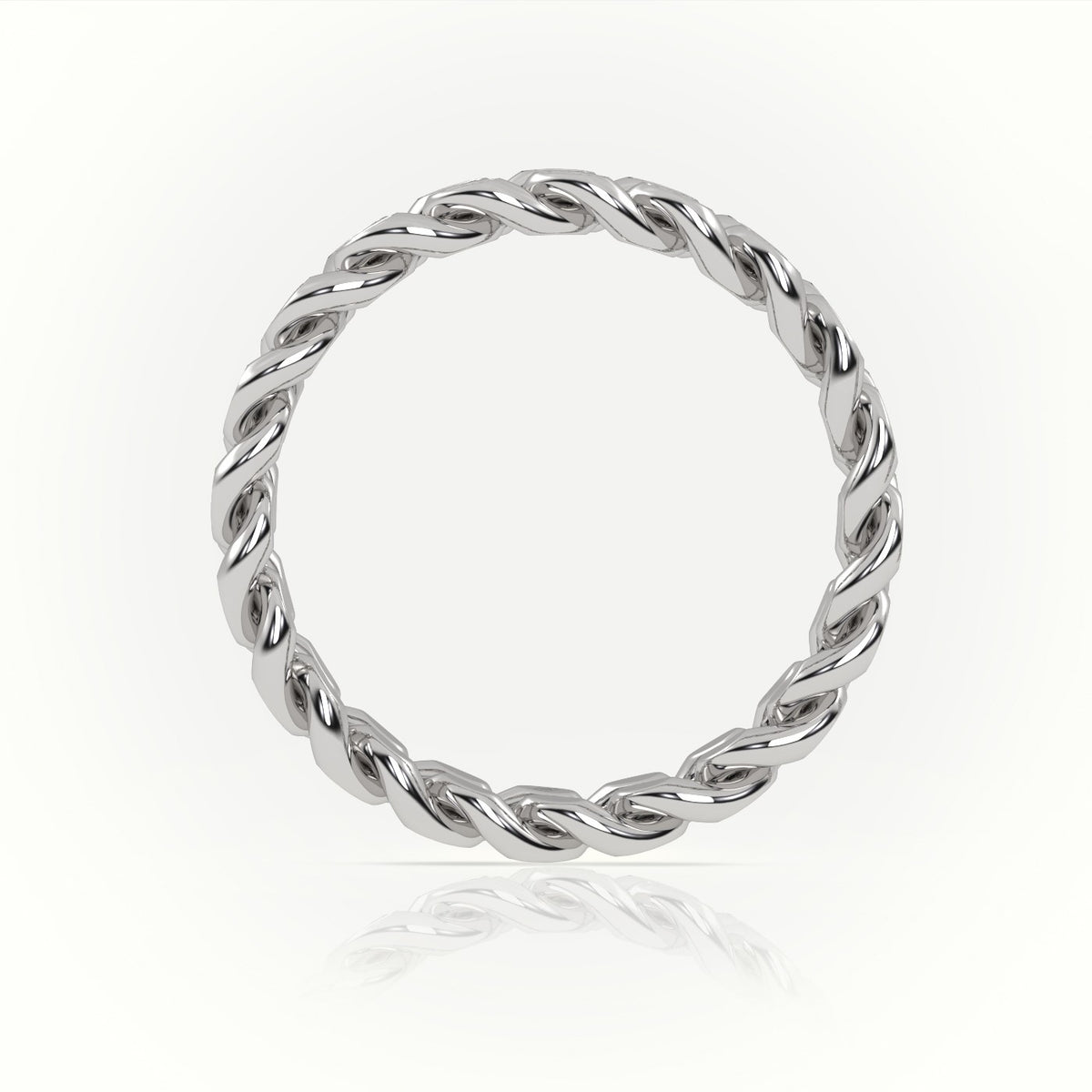 Cuban Diamonds Ring 5Mm — White Gold