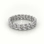 Cuban Diamonds Ring 5Mm — White Gold