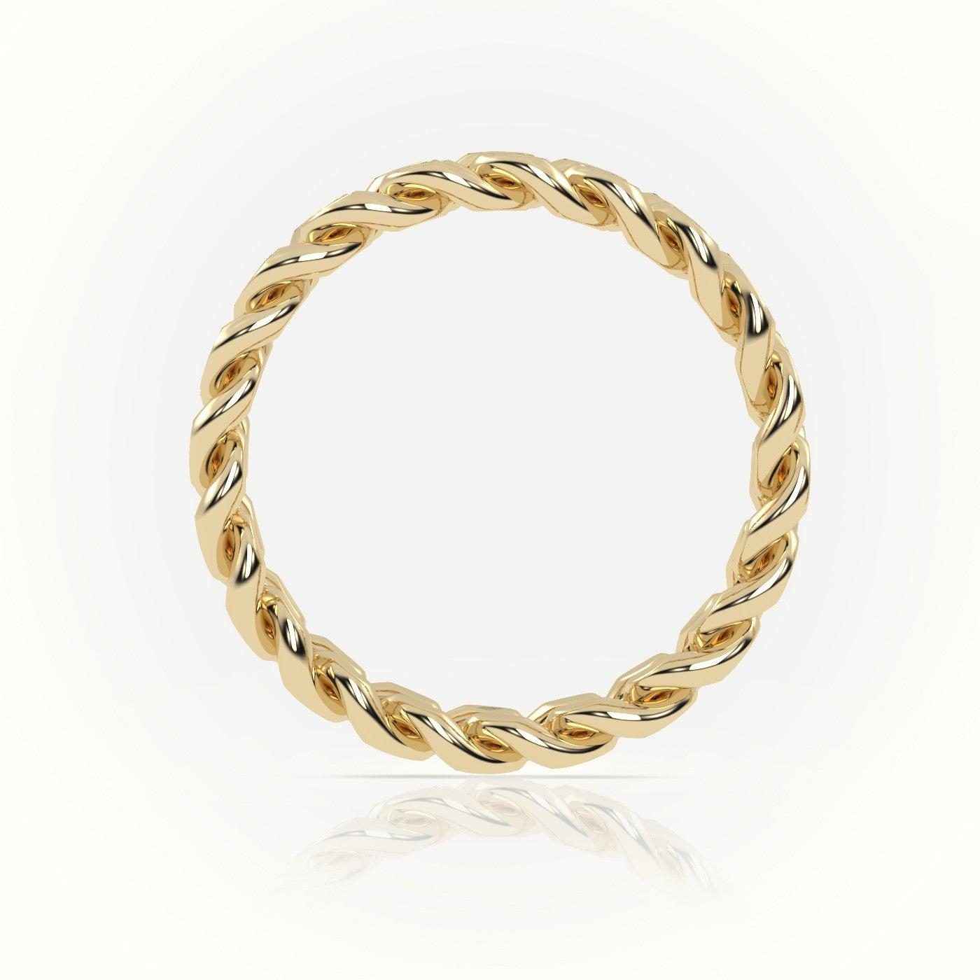 Cuban Diamonds Ring 5Mm — Yellow Gold