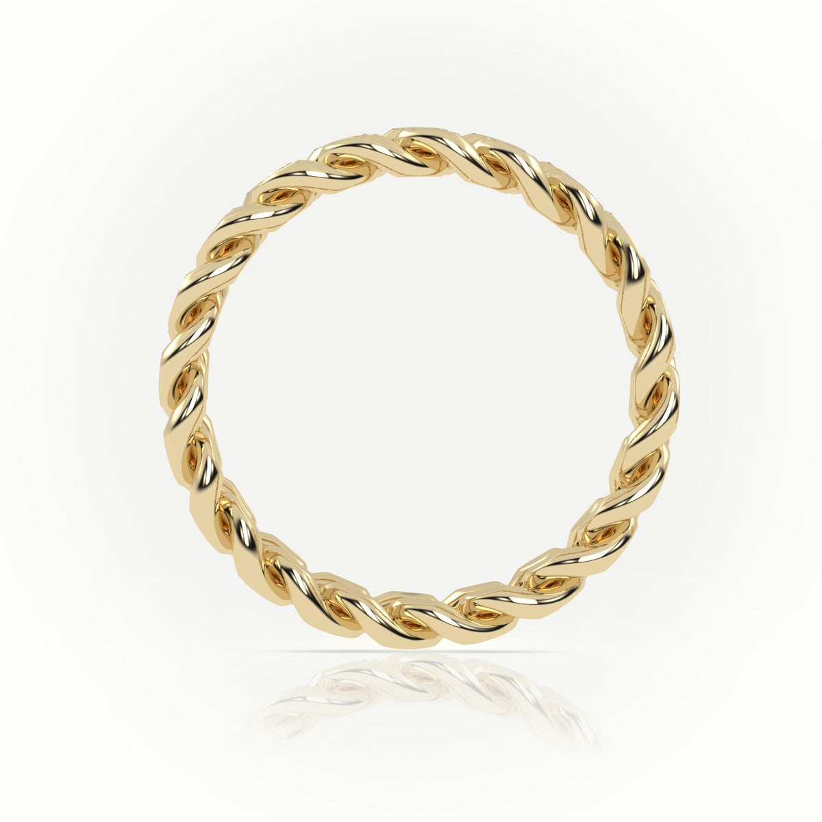 Cuban Diamonds Ring 5Mm — Yellow Gold