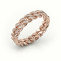 Cuban Diamonds Ring 5Mm — Rose Gold