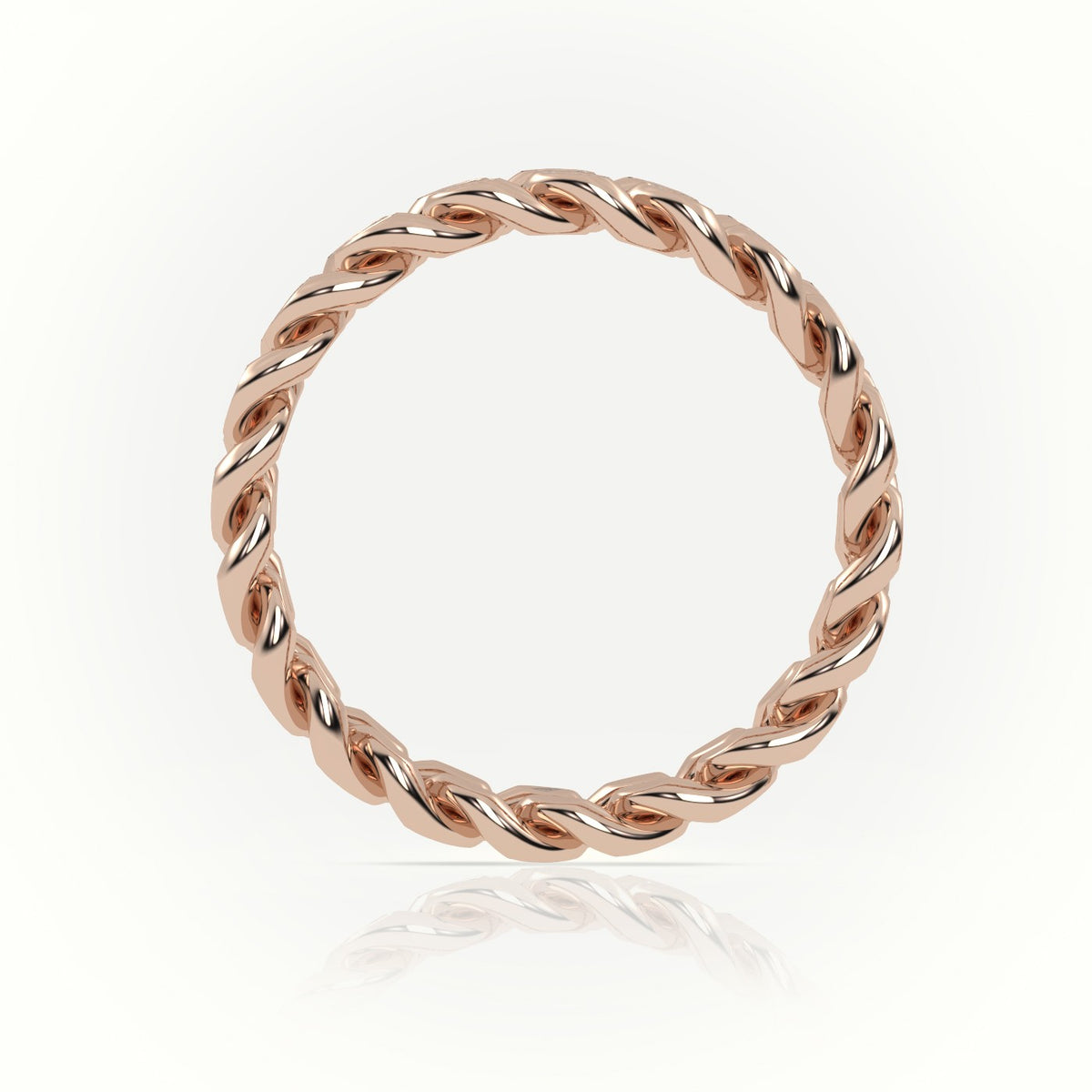 Cuban Diamonds Ring 5Mm — Rose Gold