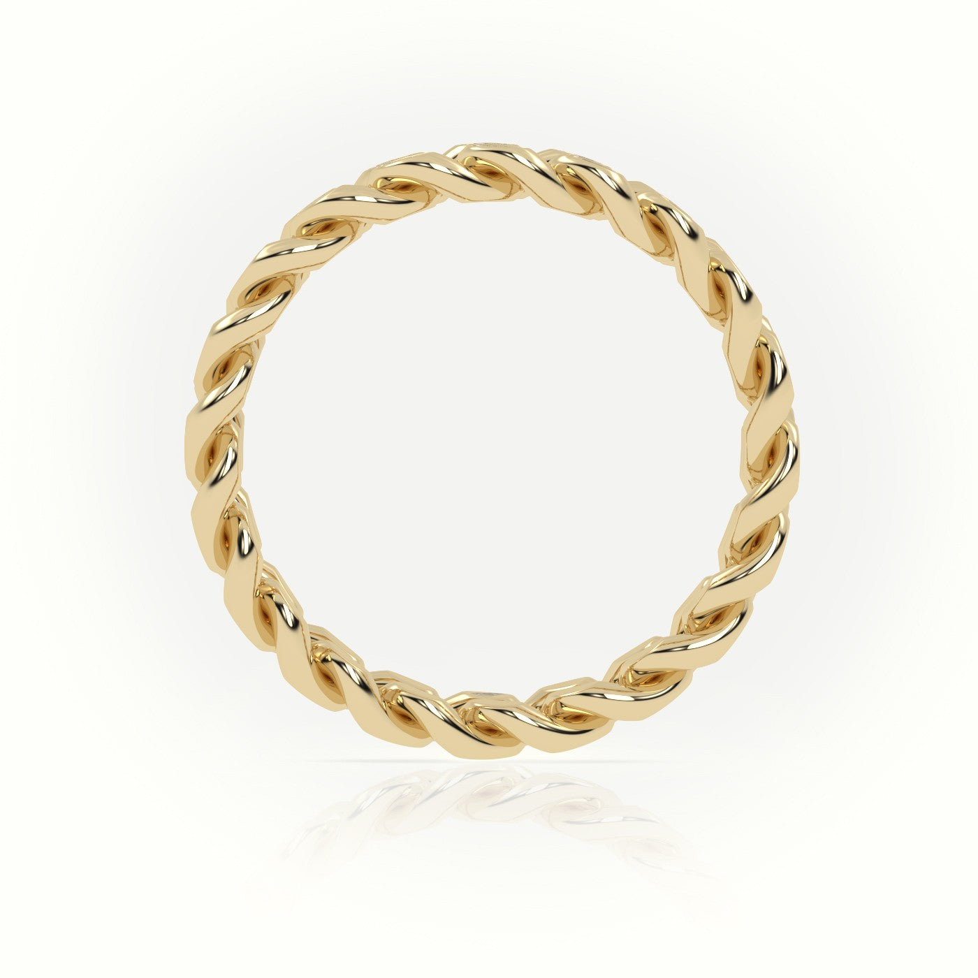 Cuban Diamonds Ring 5Mm — Yellow Gold