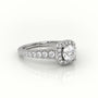 Round-Cut Diamond 4 Prongs Scallop Setting Engagement Ring — White Gold