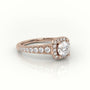 Round-Cut Diamond 4 Prongs Scallop Setting Engagement Ring — Rose Gold