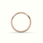 Traditional D Shape Flat Profile Wedding Band — Rose Gold