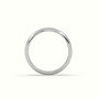 Traditional D Shape Flat Profile Wedding Band — White Gold