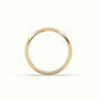 Traditional D Shape Flat Profile Wedding Band — Yellow Gold
