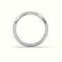 Traditional D Shape Flat Profile Wedding Band — White Gold