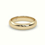 Traditional D Shape Flat Profile Wedding Band — Yellow Gold