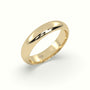 Traditional D Shape Flat Profile Wedding Band — Yellow Gold