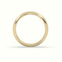 Traditional D Shape Flat Profile Wedding Band — Yellow Gold