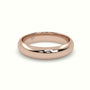 Traditional D Shape Flat Profile Wedding Band — Rose Gold