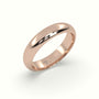 Traditional D Shape Flat Profile Wedding Band — Rose Gold