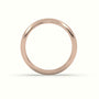 Traditional D Shape Flat Profile Wedding Band — Rose Gold