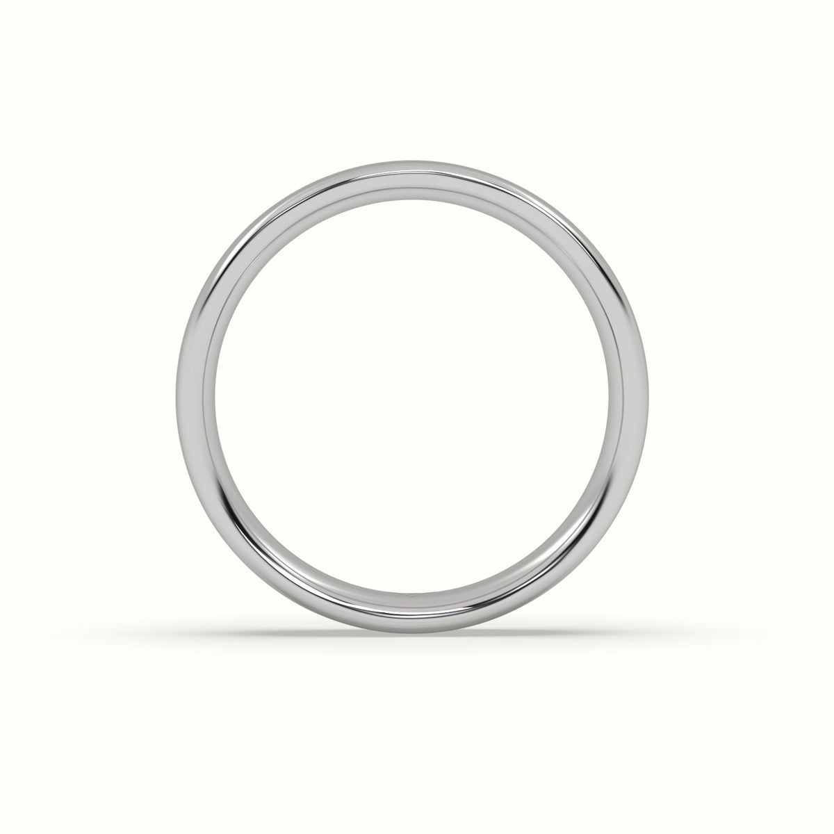 Classic Profile E Wedding Ring — White Gold