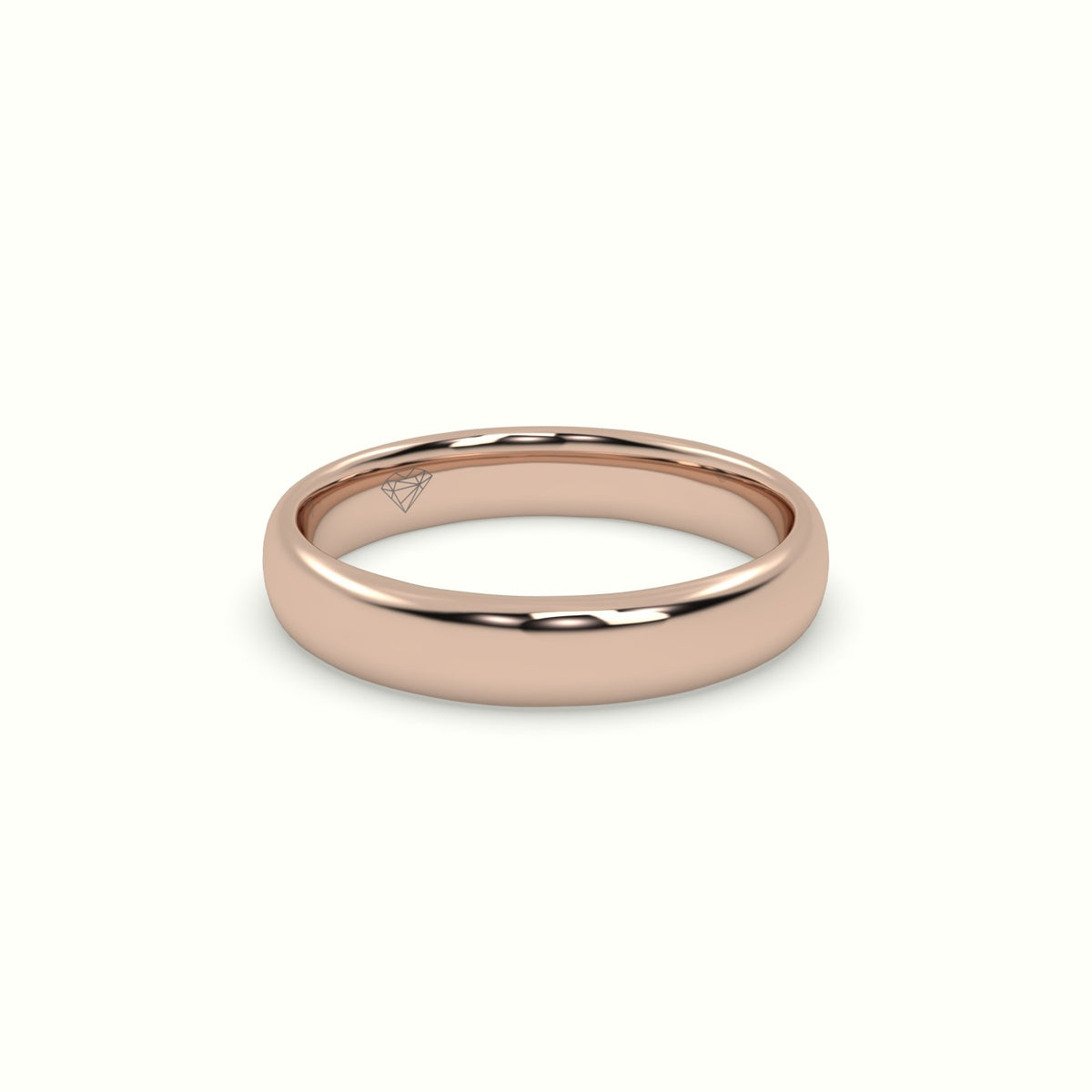 Profile F Wedding Ring — Rose Gold