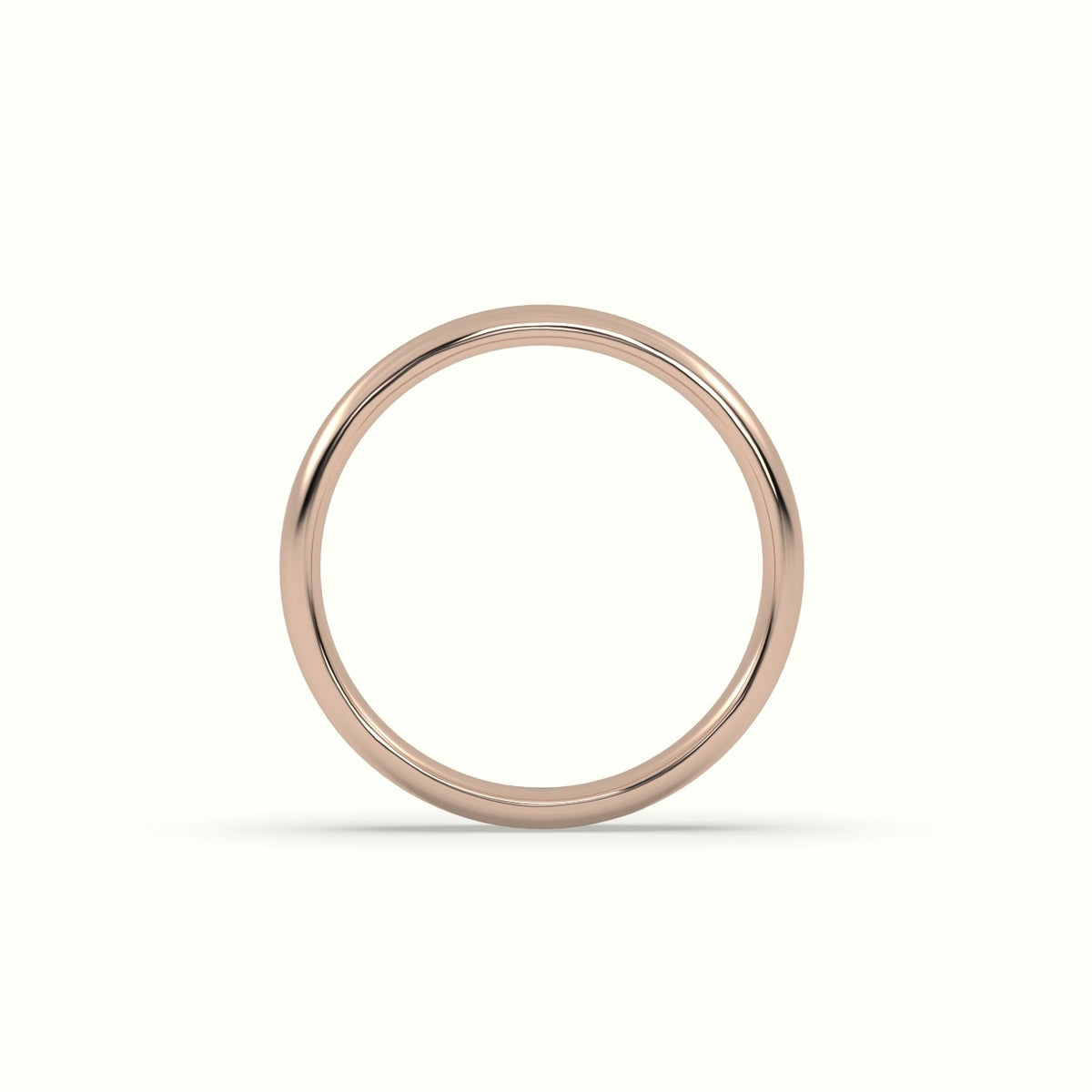 Profile F Wedding Ring — Rose Gold