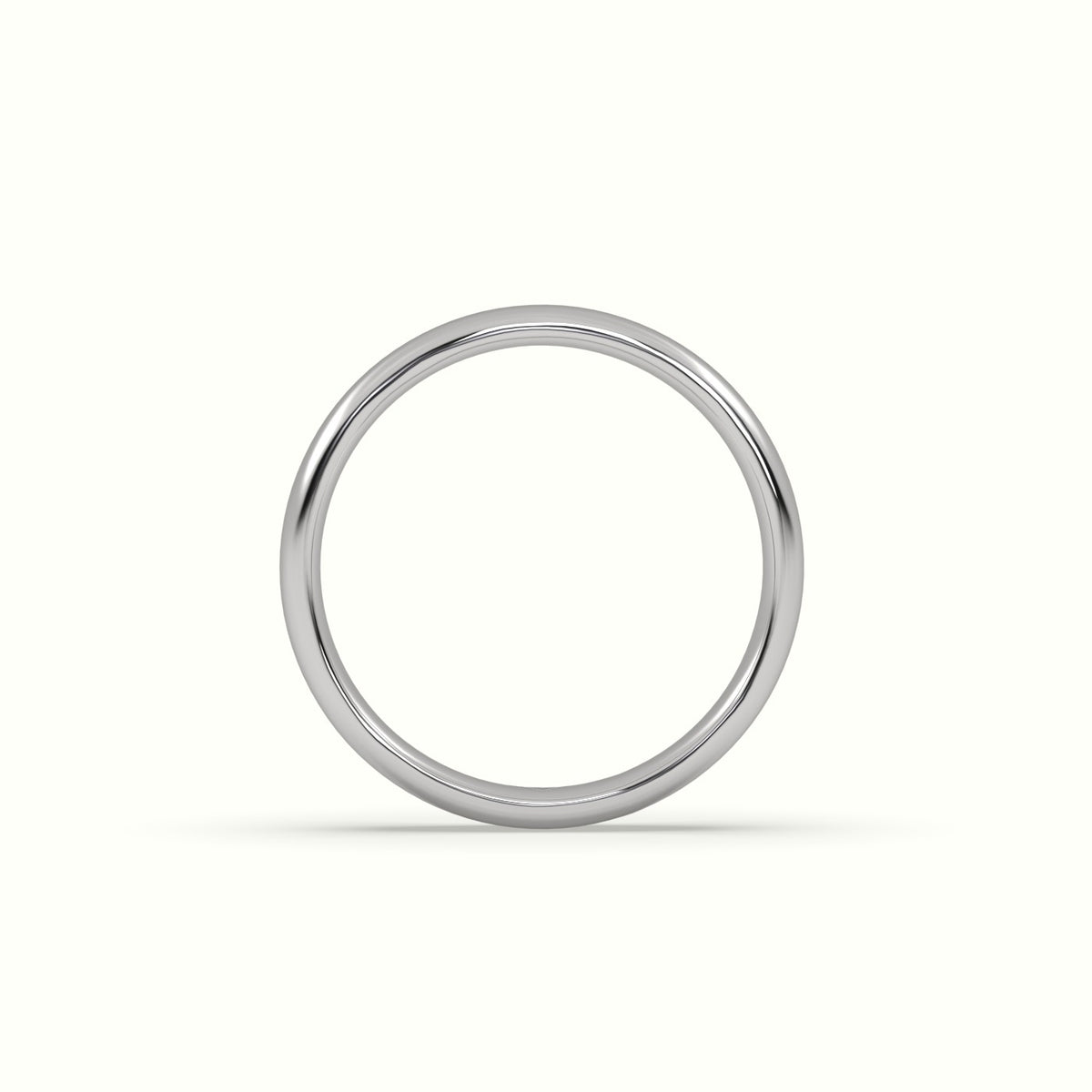 Profile F Wedding Ring — White Gold