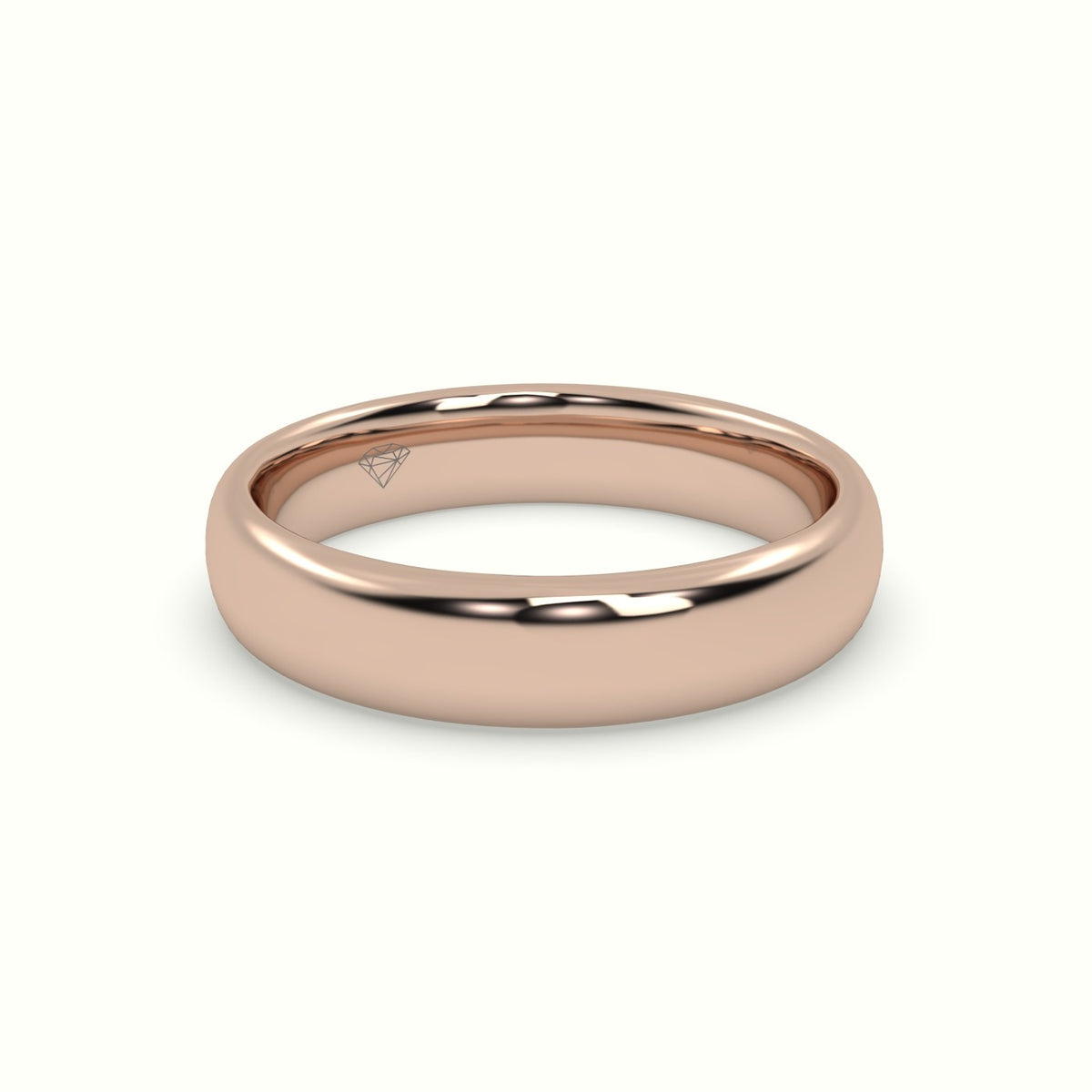 Profile F Wedding Ring — Rose Gold