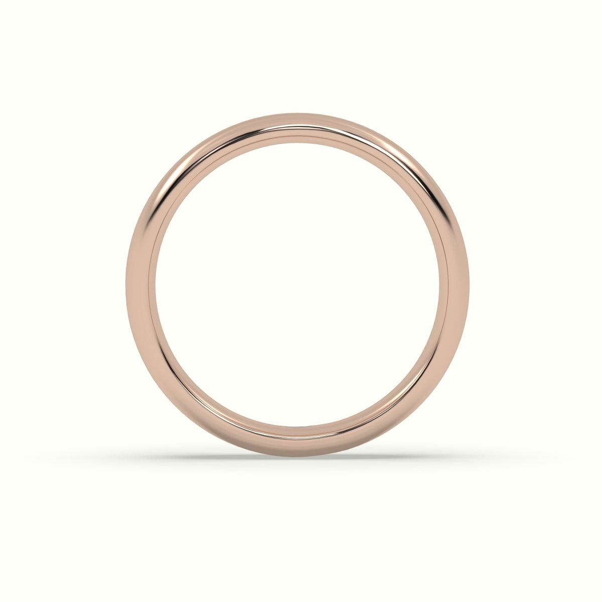 Profile F Wedding Ring — Rose Gold