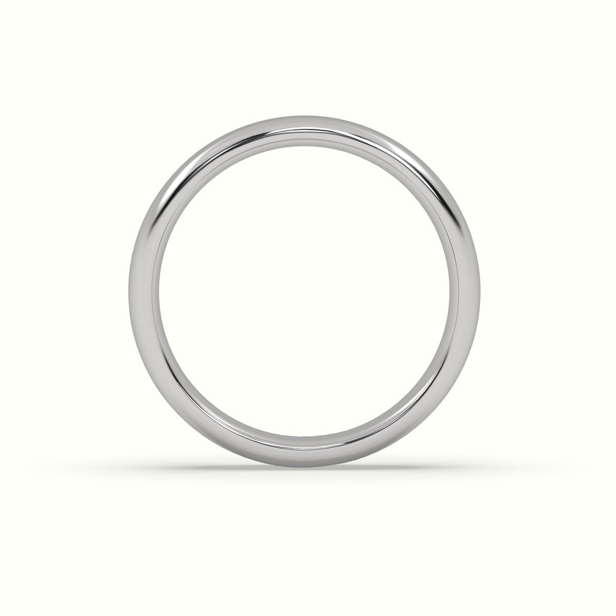 Profile F Wedding Ring — White Gold