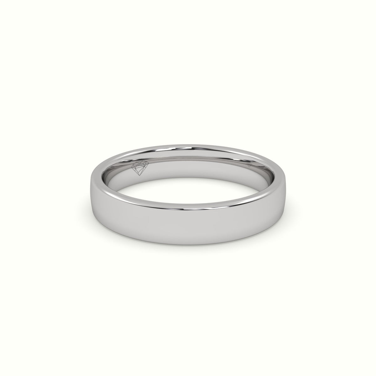Comfort Fit Classic "Her" Wedding Band — White Gold