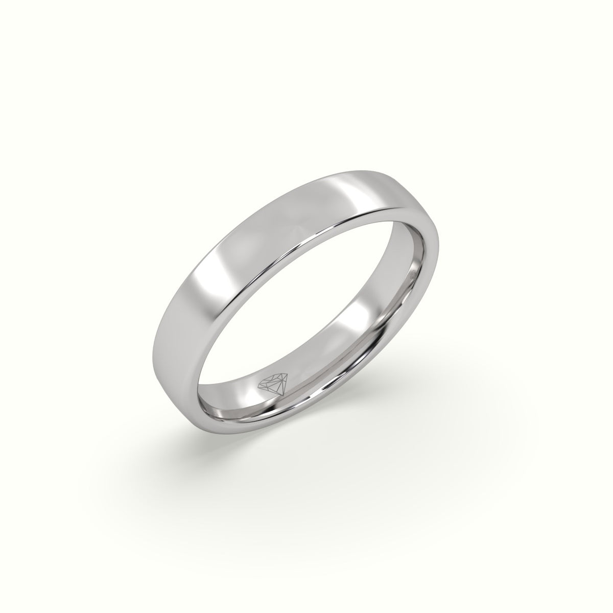 Comfort Fit Classic "Her" Wedding Band — White Gold
