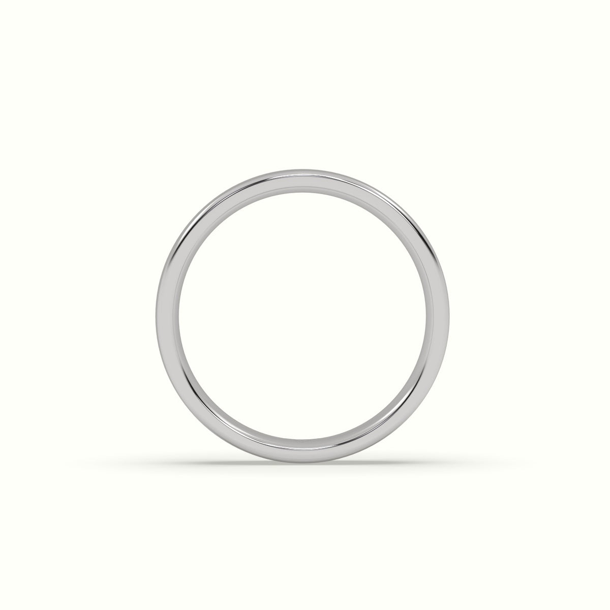 Comfort Fit Classic "Her" Wedding Band — White Gold