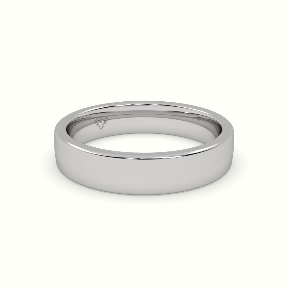 Comfort Fit Classic "Her" Wedding Band — White Gold