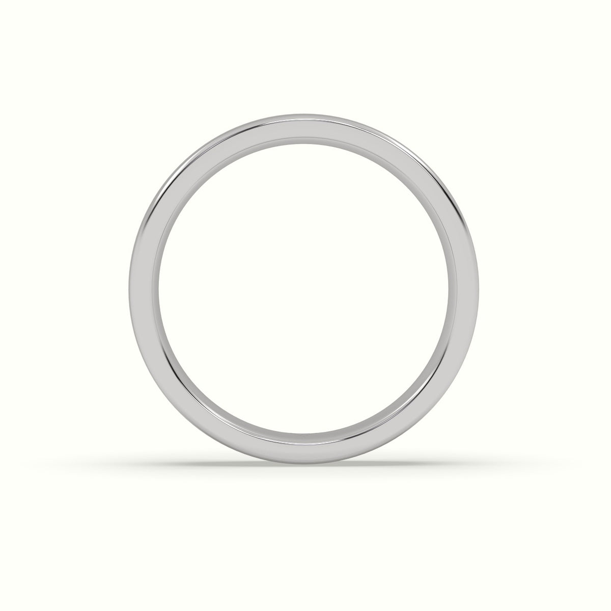 Comfort Fit Classic "Her" Wedding Band — White Gold