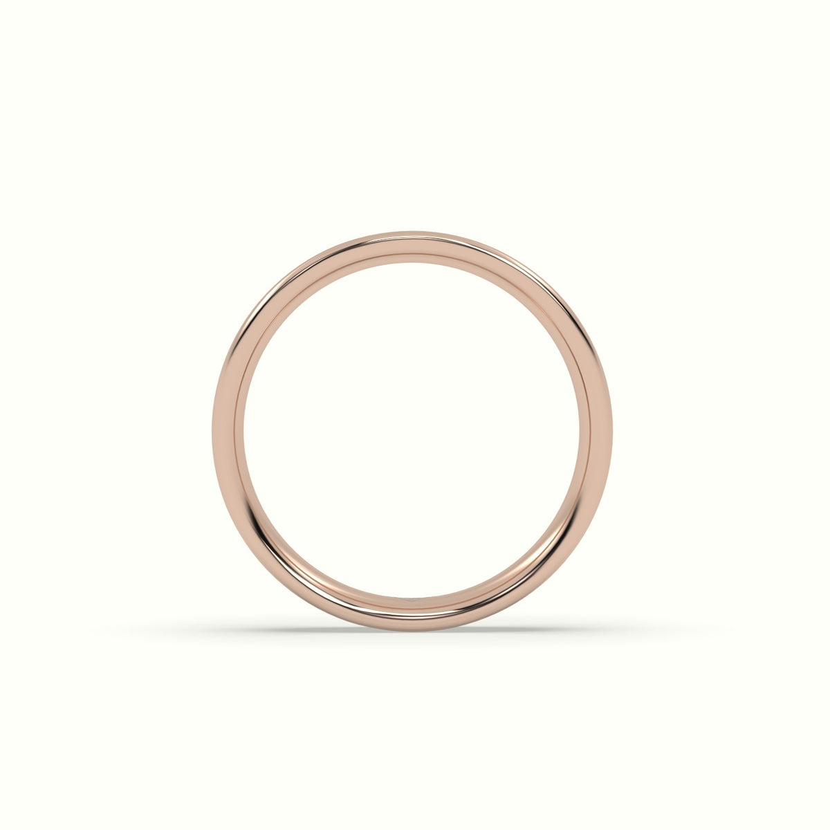 Time Honoured Heavy Weight Flat D Court Women'S Wedding Band — Rose Gold