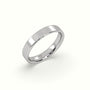 Time Honoured Heavy Weight Flat D Court Women'S Wedding Band — White Gold