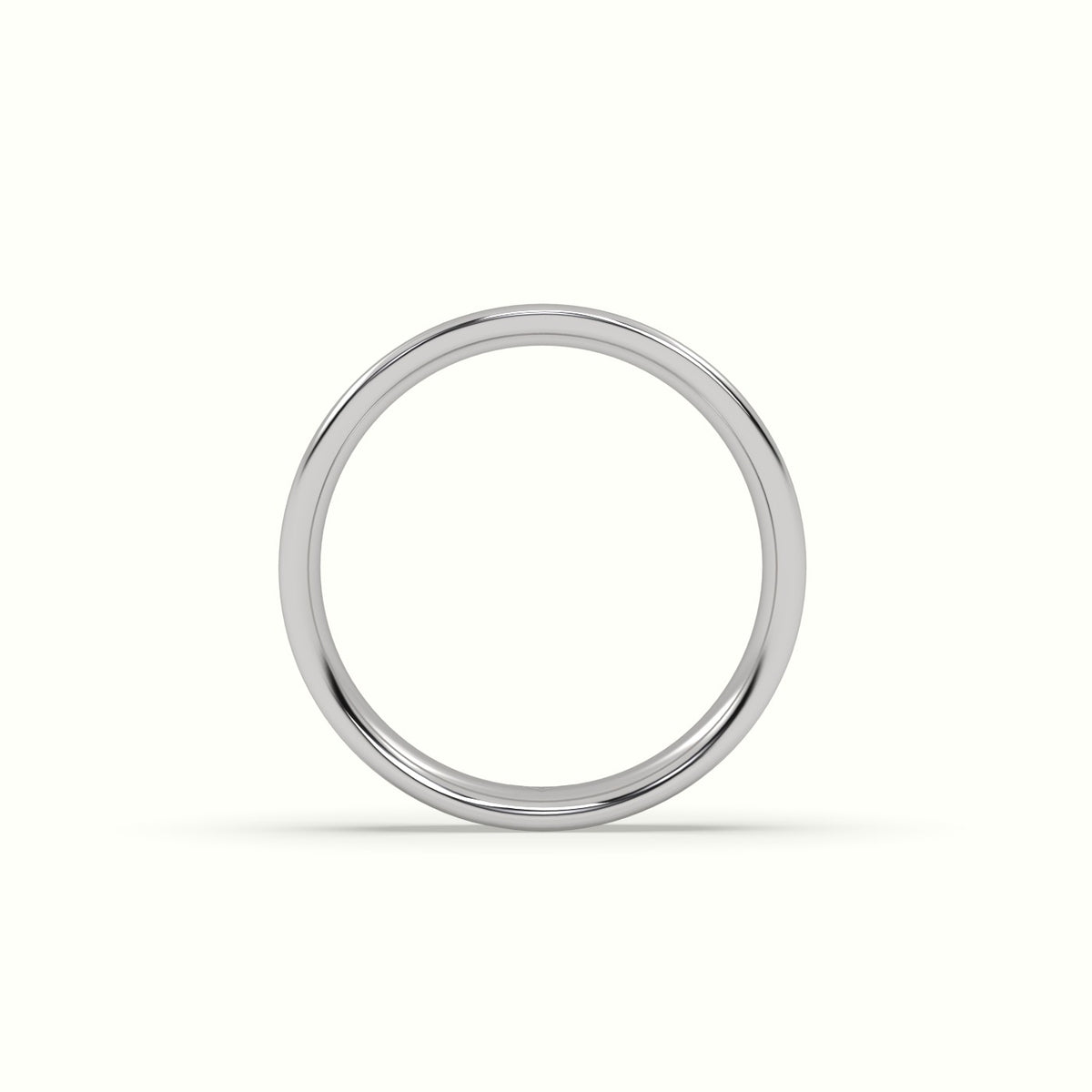 Time Honoured Heavy Weight Flat D Court Women'S Wedding Band — White Gold