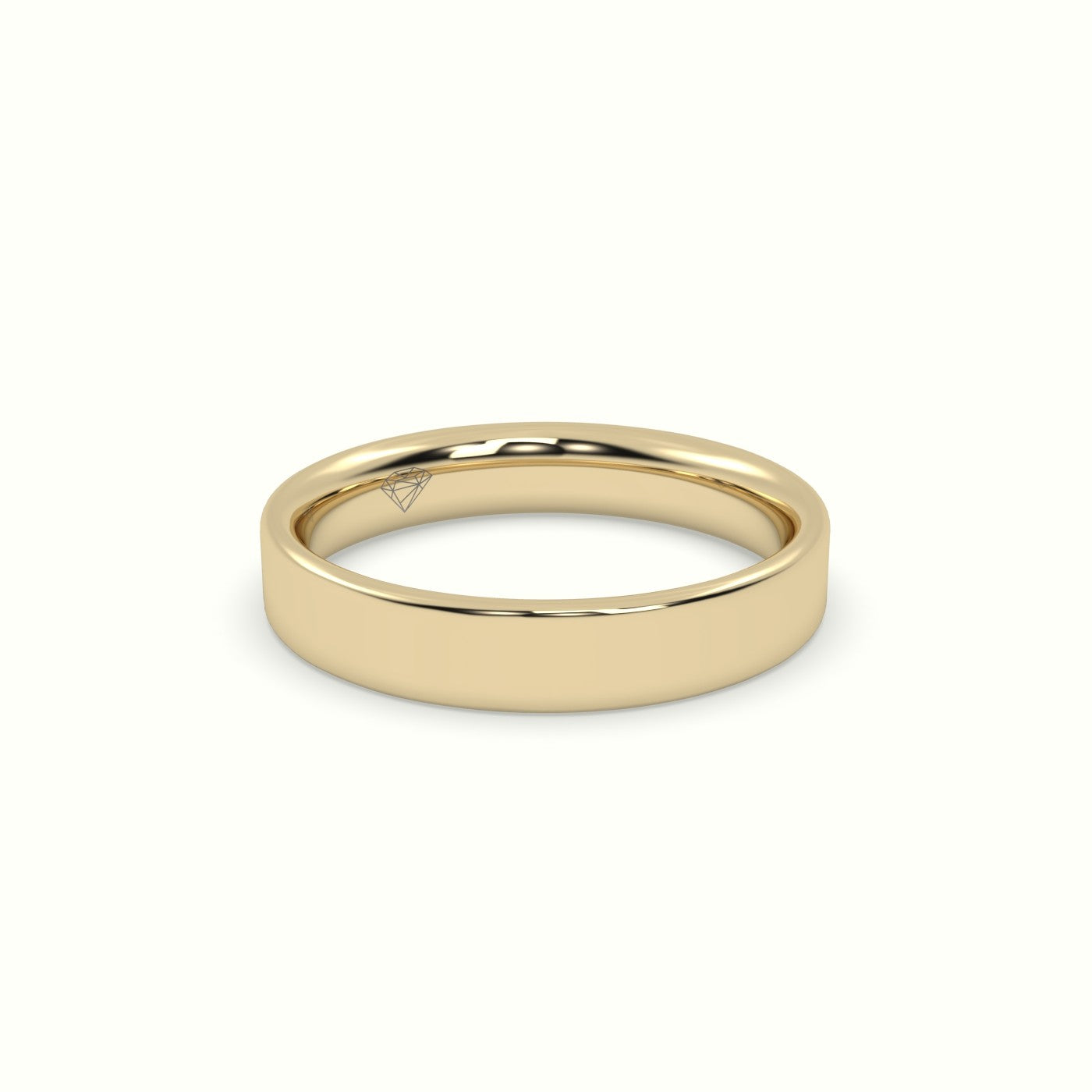 Time Honoured Heavy Weight Flat D Court Women'S Wedding Band — Yellow Gold
