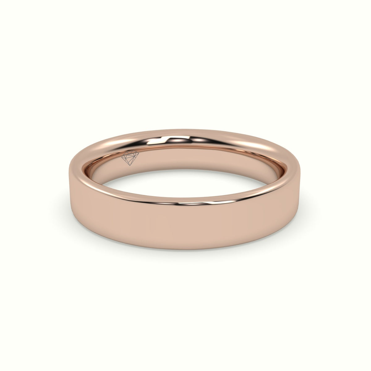 Time Honoured Heavy Weight Flat D Court Women'S Wedding Band — Rose Gold