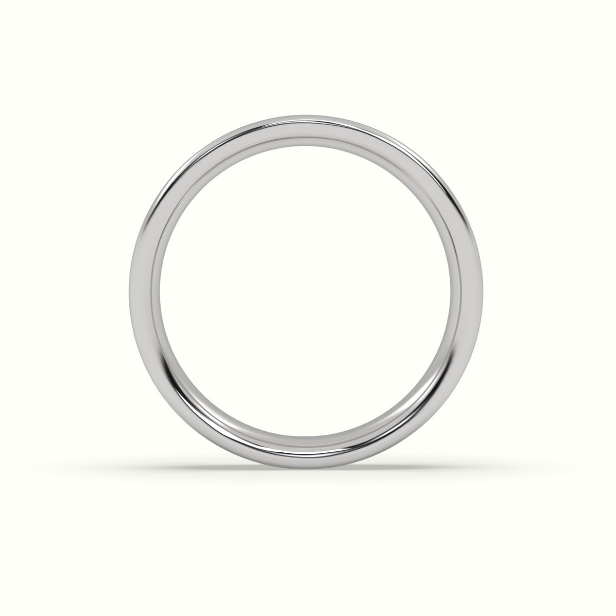 Time Honoured Heavy Weight Flat D Court Women'S Wedding Band — White Gold